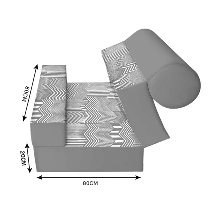 کاناپه تخت شو یک نفره پترن زیگزاگ مدل M1083