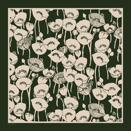 روسری ابریشم توییل گلباران