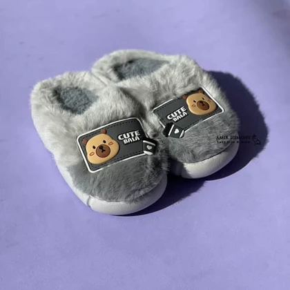 دمپایی پولیشی روفرشی طرح خرس کیوت