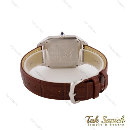 ساعت کارتیه سانتوس دومونت مردانه سیلور قهوه ای Cartier-5552-G