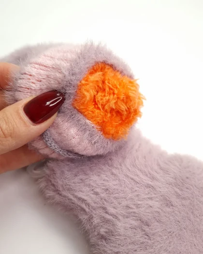 دستکش بچه‌گانه تک انگشتی بافت موهر فانتزی مدل گربه