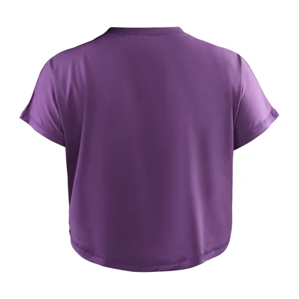 کراپ آستین کوتاه ورزشی زنانه نایک مدل VHD-3C337 بنفش