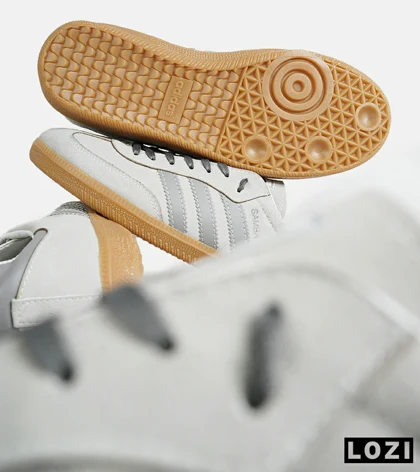 کفش کتانی مردانه زنانه سامبا طوسی ADIDAS Samba مدل 7301