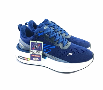کفش اسپرت و روزمره مردانه تمام وارداتی برند اسکچرز Skechers مدل رانینگ سرمه‌ای کد 616