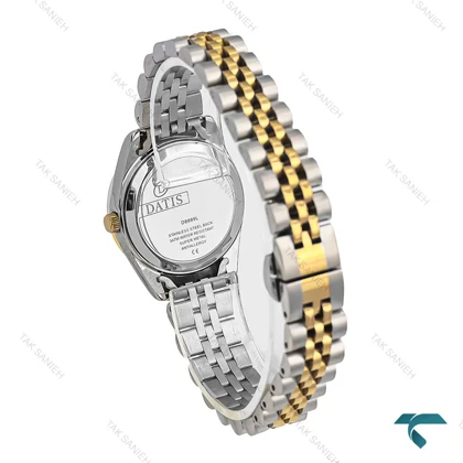 ساعت داتیس زنانه D8889L دورنگ طلایی صفحه سیلور Datis-6909-L