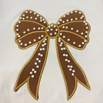 بلوز شلوار دخترانه پاپیون مرواریدی