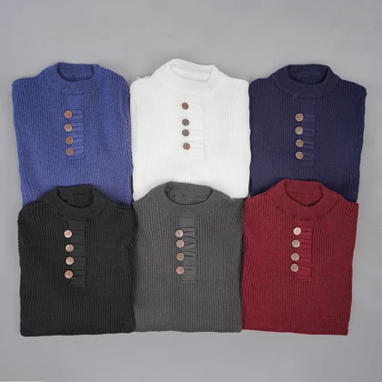 بافت مردانه سفید مدل دکمه‌ای