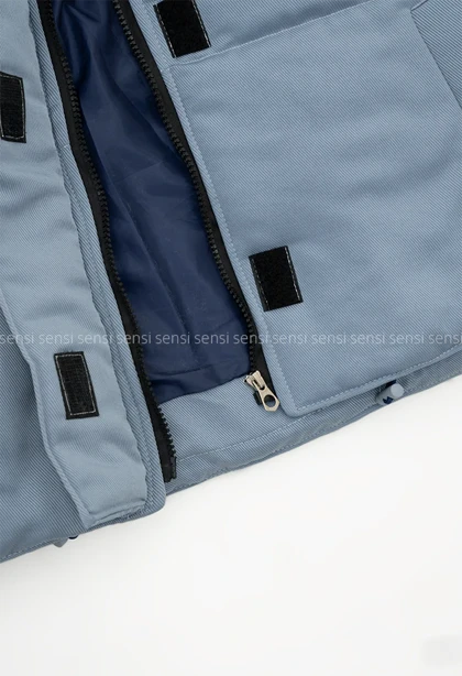 کاپشن کوتاه کتان کج راه کد1004770