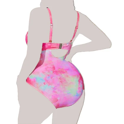 مایو زنانه یک تکه پلاس سایز رینبو (RainBow) از برند شین Shein