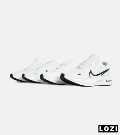 کفش کتانی مردانه سفید مشکی NIKE zoom x