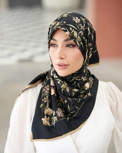 روسری ابریشم توییل تک‌رنگ (قواره 100) 30284