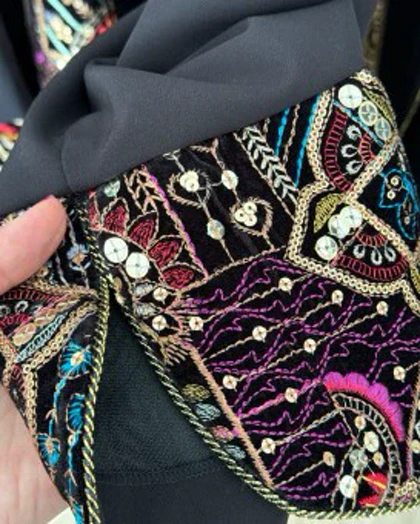 مانتو کتی سوزندوزی تک دگمه