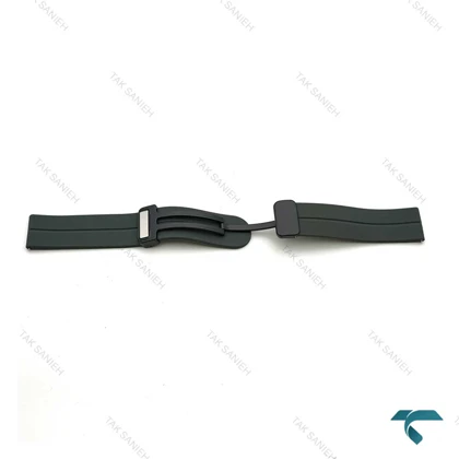 بند رابر ساعت امگا سواچ خاکستری Strap-7852-U