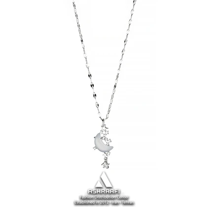 گردنبند ماه و ستاره Moonstone Moon Necklace S
