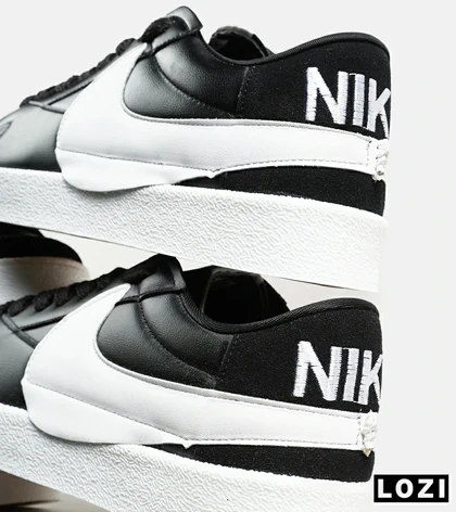 کفش نایک مردانه و زنانه مشکی سفید Nike Blazer Low 77 Jumbo