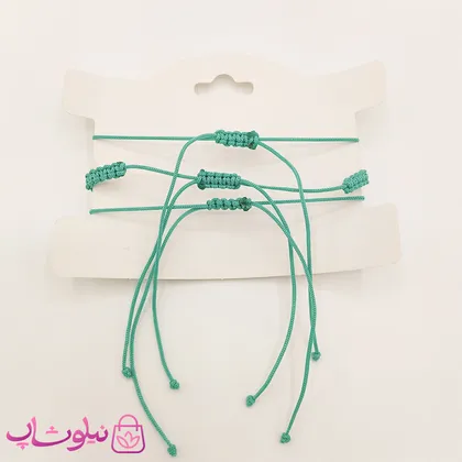 پابند زنانه رنگی سه ردیفه سبز