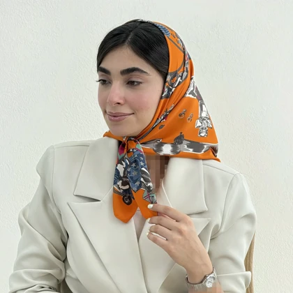 مینی اسکارف زنانه تویل طرحدار | آی بولک