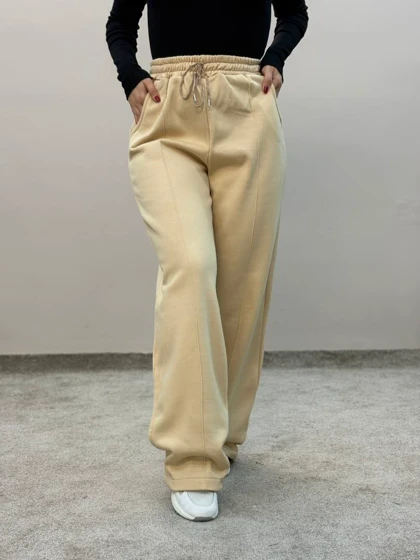 شلوار دورس دو نخ داخل کرک نیم بگ پلین