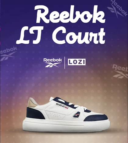 کفش مردانه و زنانه کرم سرمه ای Reebok LT Court