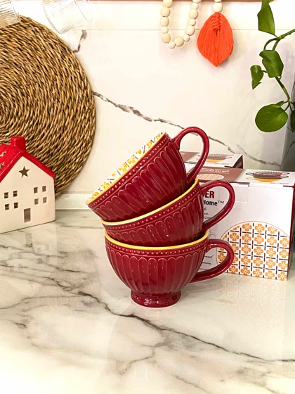 فنجان لته خوری طرح دار رنگی دنی هوم / BA53