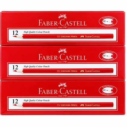 مداد قرمز فابر کاستل Faber Castell بسته 12 عددی