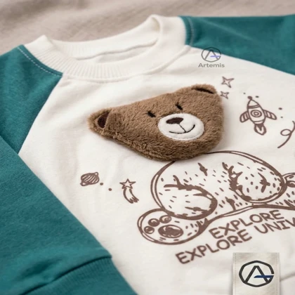 دو تیکه نوزادی مدل خرس فضایی mop 137