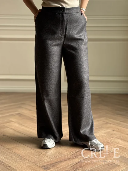 شلوار کشمیر نیم بگ جیب‌دار قد 107