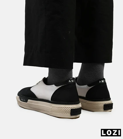 کفش اسنیکرزمشکی سفید Amiri Simple مدل 4856