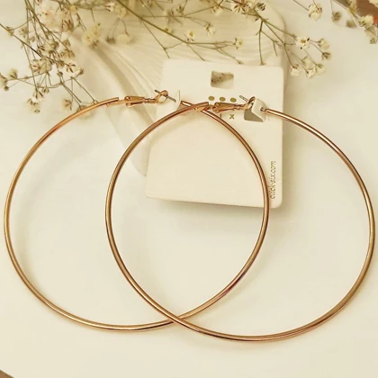 گوشواره حلقه‌ای طلایی زرمیس