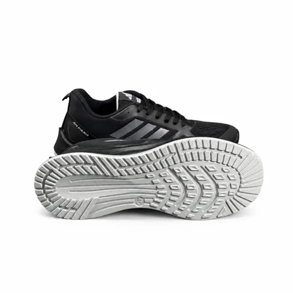 کفش کتانی بزرگ پا آدیداس رانینگ زیره تزریق مشکی سفید ADIDAS