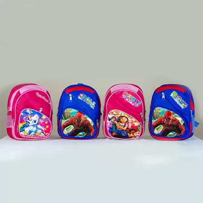 کوله پشتی مدرسه طرح دار چند زیپ(پیش دبستانی)