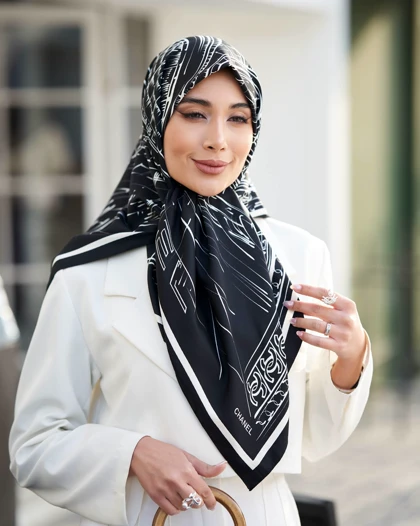 روسری ابریشم توییل قواره 90 30181