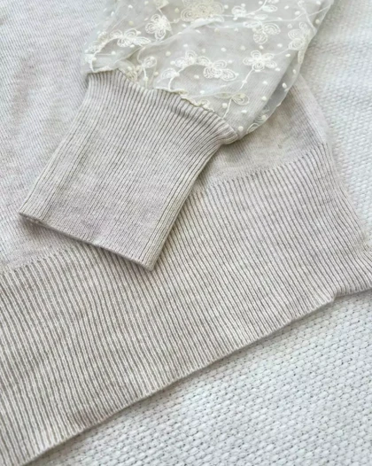 پلیور بافت آستین کارشده 3 رنگ کد 5305