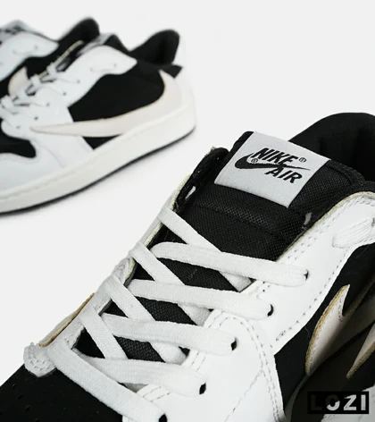 کفش کتانی مردانه سفید مشکی NIKE travis scott مدل 7030