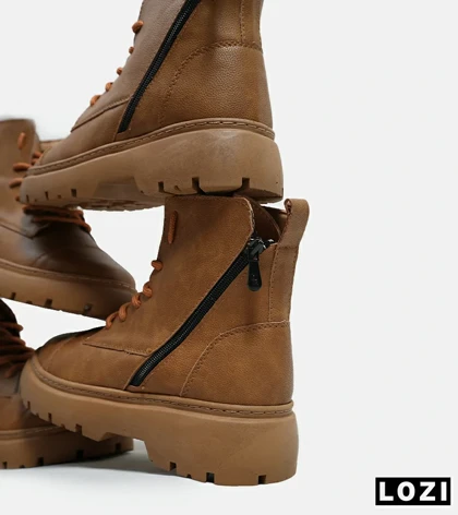 نیم بوت چرمی مردانه قهوه ای Timberland