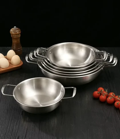 تابه سرو دسته دار گرد و گود سیلور