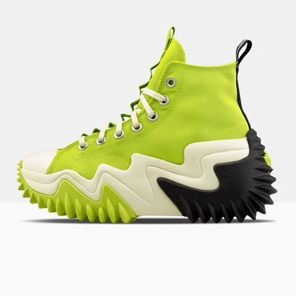 کفش آل استار اصل ساق بلند لژ دار سبز کاهویی all star run star motion green