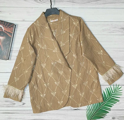 مانتو کتی آستین پری کد 50134