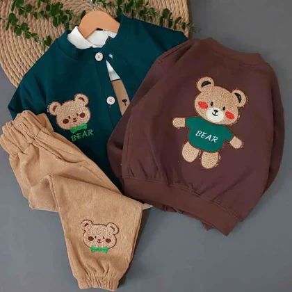 سه تیکه تدی ژاکتدار ست خواهر برادری