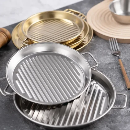 تابه گریل استیل نقره ای