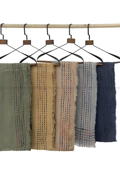 شال بافت موهری خط چین کد1004704