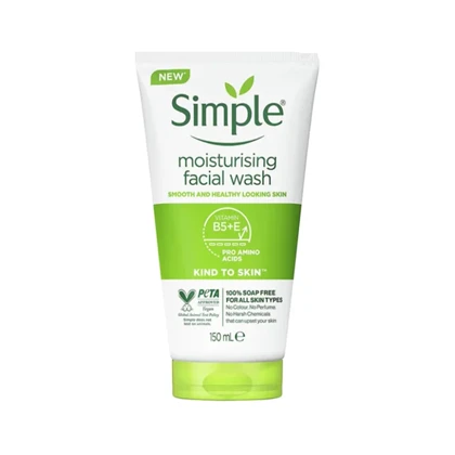 ژل شستشوی صورت سیمپل مدل SIMPLE MOJSTURISING FACIAL WASH