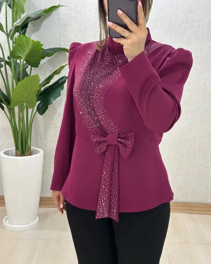 B982- شومیز پاپیون