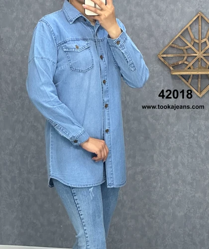 شومیز جین کاغذی بهاره