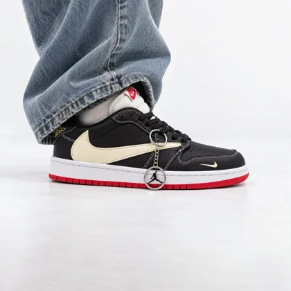 کفش و کتانی مردانه مدل نایک ترویس NIKE TRAVIS رنگ مشکی کرم کد 30356