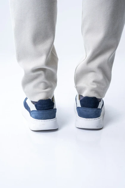 کفش چرم و اشبالت طبیعی دو رنگ مردانه