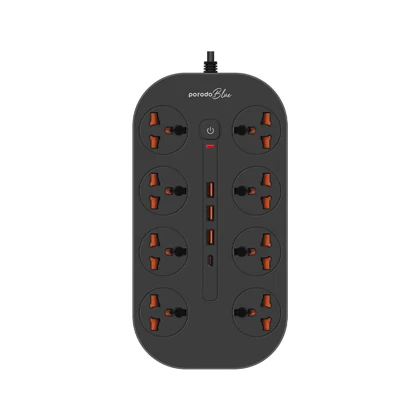 چندراهی و محافظ برق پرودو مدل PORODO POWER STRIP PB-FWCH035-BK