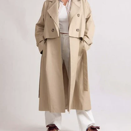 ترنچ کت کرم بژ Kay سه حالته