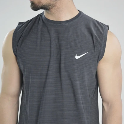 رکابی ورزشی مردانه نایک مدل VHD-Dri Fit-4K0988 طوسی تیره