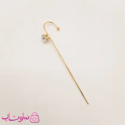 گوشواره زنانه کراس تک نگین